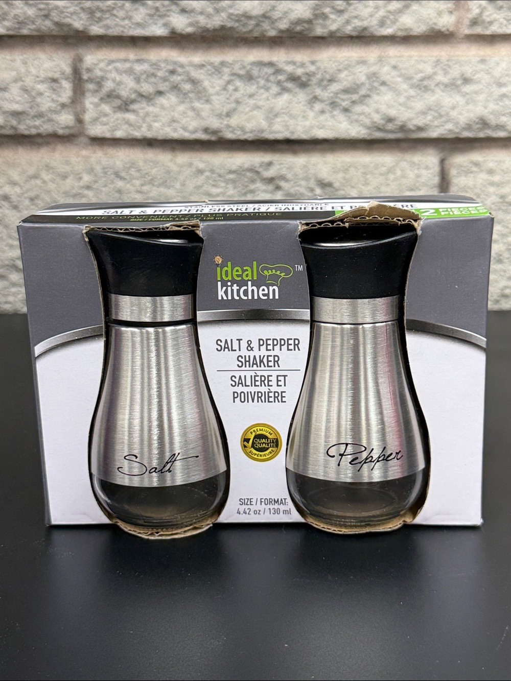 Salt & Pepper Shaker Stainless Steel Ideal Kitchen 4.42oz New